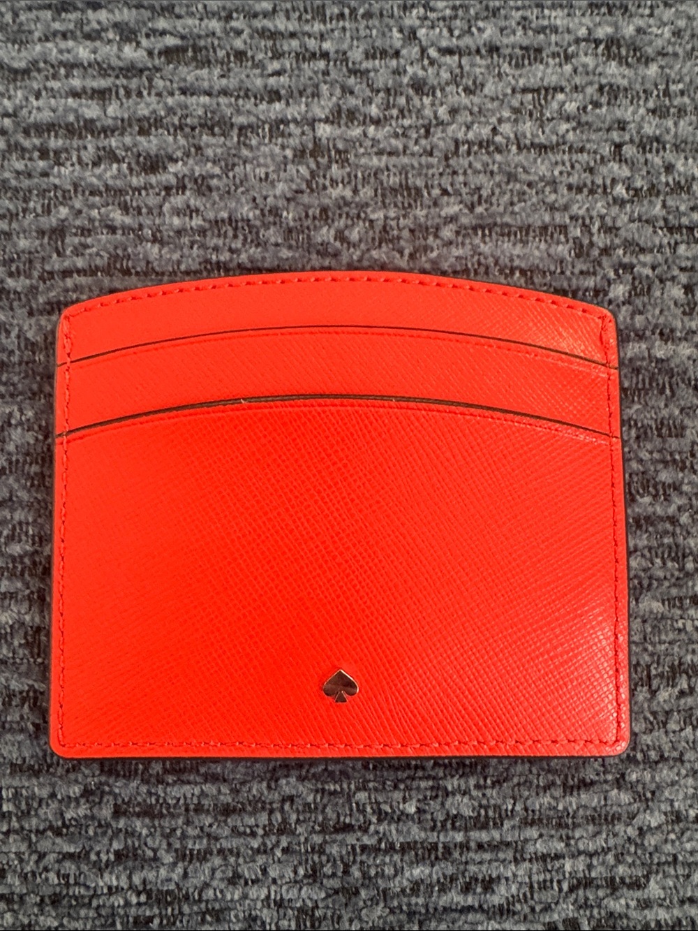 kate spade Red Leather Card Holder with Spade Accent - Picture 2 of 3